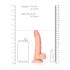 RealRock - realistinen kiinnittyvä dildo - 15,5 cm (luonnollinen)