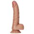 RealRock - imukuppi, kiveksinen dildo - 15,5 cm (tumma luonnollinen)