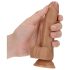 RealRock - imukuppi, kiveksinen dildo - 15,5 cm (tumma luonnollinen)