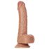 RealRock - imukuppi, kiveksinen dildo - 15,5 cm (tumma luonnollinen)