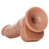 RealRock - imukuppi, kiveksinen dildo - 15,5 cm (tumma luonnollinen)