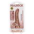 RealRock - imukuppi, kiveksinen dildo - 15,5 cm (tumma luonnollinen)