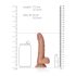 RealRock - imukuppi, kiveksinen dildo - 15,5 cm (tumma luonnollinen)