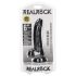 RealRock - realistinen imukupilla varustettu dildo - 15,5 cm (musta)