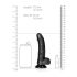 RealRock - realistinen dildo imukupilla - 15,5 cm - musta