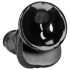 RealRock - realistinen imukupilla varustettu dildo - 15,5 cm (musta)