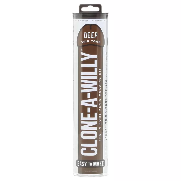 Clone-a-Willy - peniksen valosarjennossarja vibraattorilla - ruskea