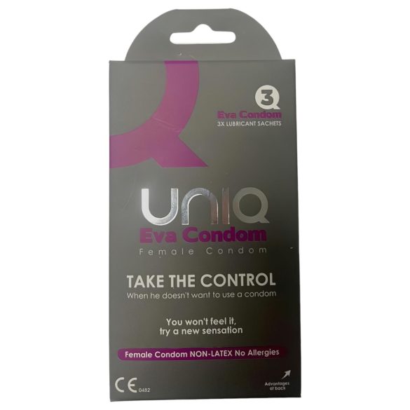 Uniq Eva - lateksiton naisten kondomi (3kpl)