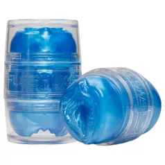   Fleshlight Quickshot Vantage - läpinäkyvä kaksipäinen masturbaattori (sininen)