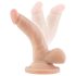 Dr. Skin 4 - realistinen dildo imukupilla ja kiveksillä - beige 12cm