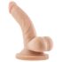 Dr. Skin 4 - luonnollinen imukuppidildo kiveksillä (12 cm)