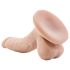 Dr. Skin 4 - realistinen dildo imukupilla ja kiveksillä - beige 12cm
