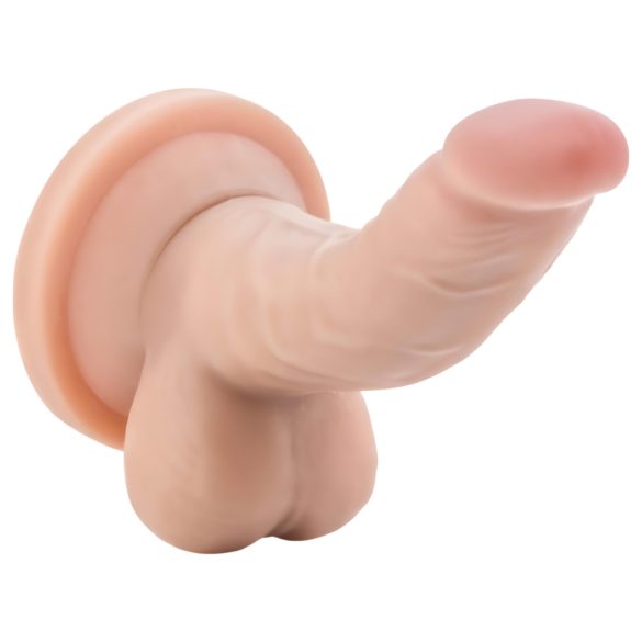 Dr. Skin 4 - realistinen dildo imukupilla ja kiveksillä - beige 12cm