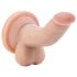Dr. Skin 4 - realistinen dildo imukupilla ja kiveksillä - beige 12cm