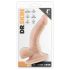 Dr. Skin 4 - realistinen dildo imukupilla ja kiveksillä - beige 12cm