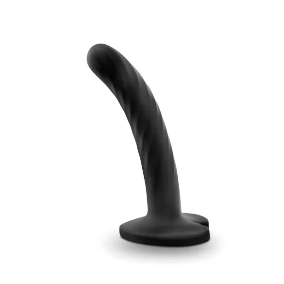 Temptasia Twist Small - imukupilla varustettu, kiertyvä dildo (musta)