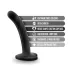 Temptasia Twist Small - imukupilla varustettu, kiertyvä dildo (musta)