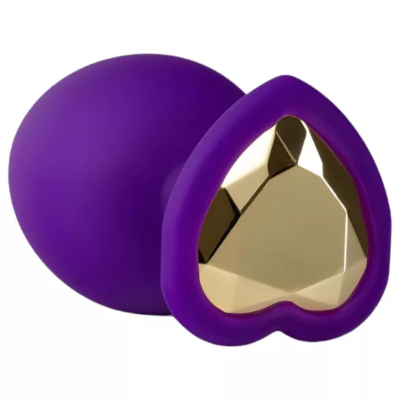 Temptasia M - anustappi sydän koriste kivillä - violetti - keskikoko