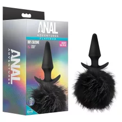   Anal Adventures Platinum - anustappi pupunhännällä - musta
