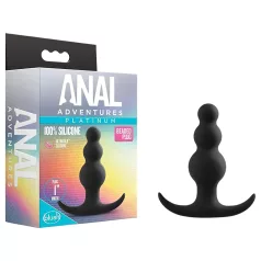 Anal Adventures Platinum - anustappi helmillä - musta