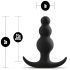 Anal Adventures Platinum - anustappi helmillä - musta