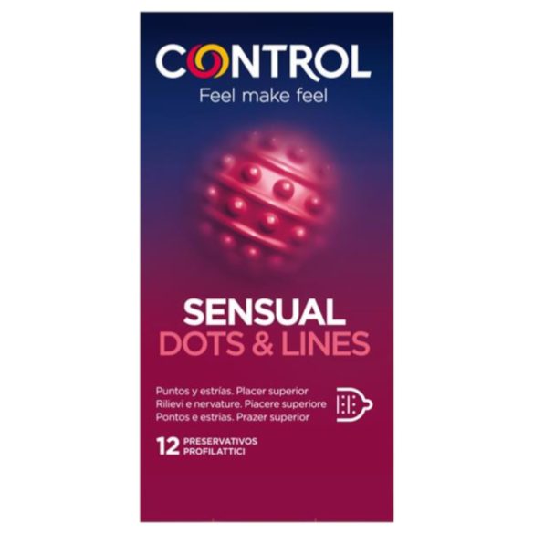 Control - uritettu ja nystyröitetty kondomi (12 kpl)