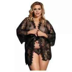   Subblime Queen Plus - pitsi aamutakki ja setti - musta (XL-2XL)