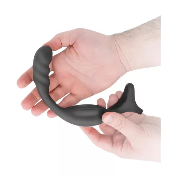 Addicted Toys - anaalivibraattori penis- ja kivestenrengas - musta