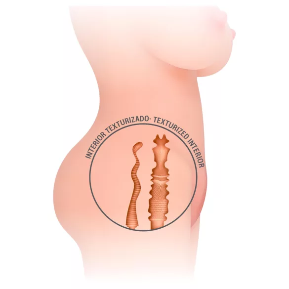 Intense Deep Touch Jesse - realistinen torsomasturbaattori - iho, luonnollinen