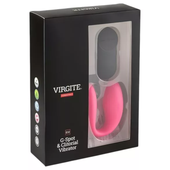 Virgite - kauko-ohjattava parivibraattori (musta-pinkki)