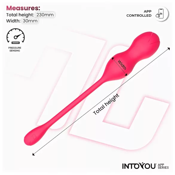 INTOYOU - älykäs värisevä kegel-kuulamuna duo - pinkki