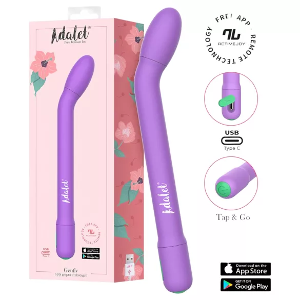 Adalet Gently - älykäs G-piste ja prostatan vibraattori - violetti