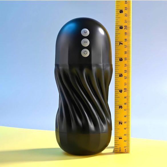 Playboy Solo Stroker - ladattava tyhjiömasturbaattori (musta)