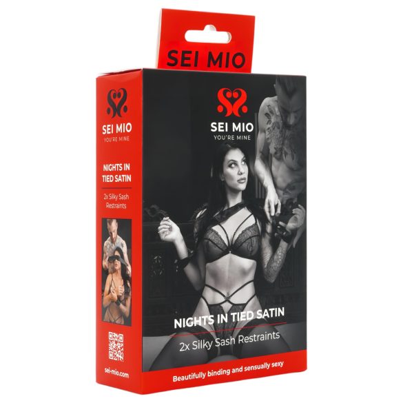 Sei Mio - satiininauha (musta)
