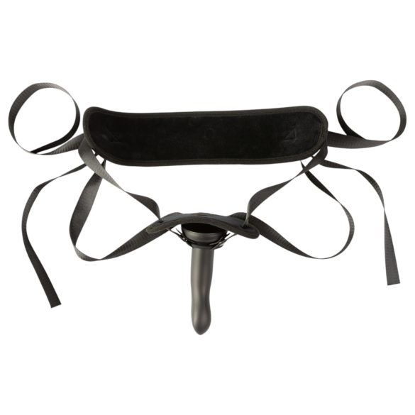 Sei Mio - strap-on dildo valjailla - 15 cm - musta