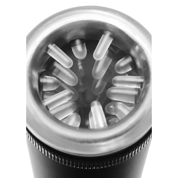 Master-Bot - ylös-alas liikkuva pehmeän piikkinen suusemasturbaattori (musta)