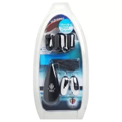   XR Brands - Trinity - kahden kuulan terssivibraattorihattu (musta-hopea)