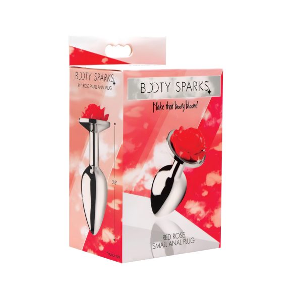 Booty Sparks - anustappi ruusunmuotoisella koristeella - hopea