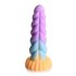 Mystinen yksisarvinen dildo - 21 cm (lila-keltainen)