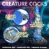 Creature Cocks Kraken - spiraalinen mustekala-dildo - 21cm (kulta-sininen)