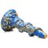 Creature Cocks Kraken - spiraalinen mustekala-dildo - 21cm (kulta-sininen)