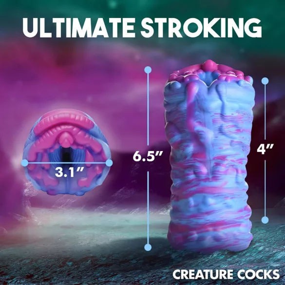 Creature Cocks Cyclone - alien tekopimppi silikoninen violetti-pinkki