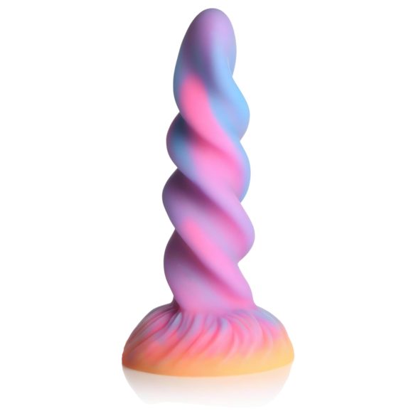 Kuun yksisarvinen - hohtava dildo (liila-pinkki)