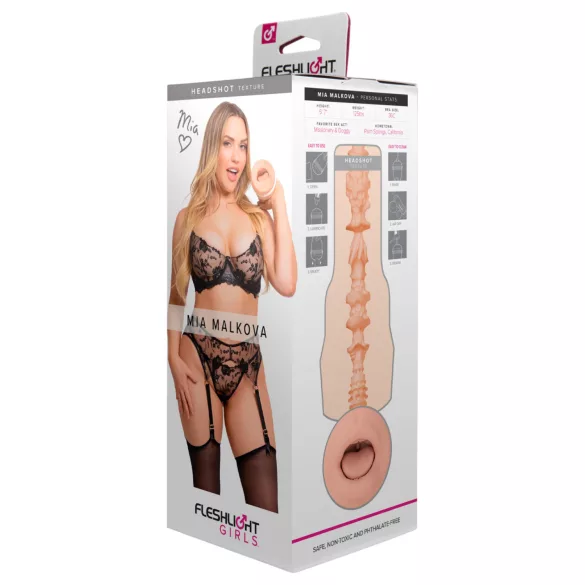 Fleshlight Mia Malkova - suuseksi mastubaattori - realistinen - luonnollinen