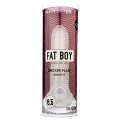 Fat Boy Checker Box - penisrengas/-sleeve - valkoinen 17cm