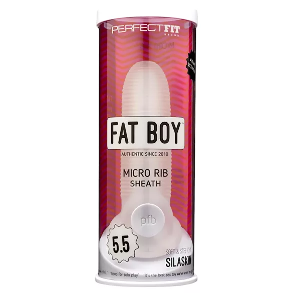 Perfect Fit - Fat Boy Micro Ribbed - peniskotelo (15 cm, valkoinen)