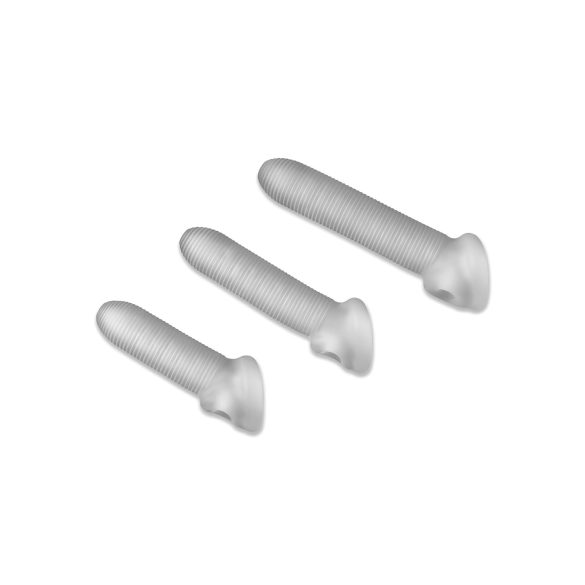 Fat Boy - penisköysä - ribbattu - valkoinen 19 cm