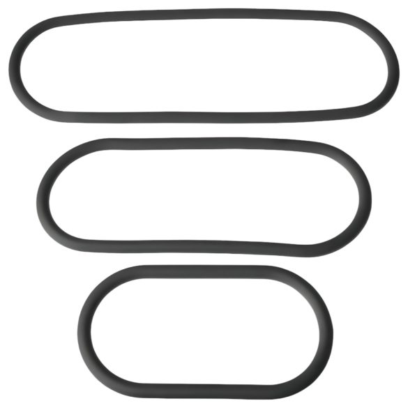 Perfect Fit - ohut penisrengassetti - musta 3 kpl