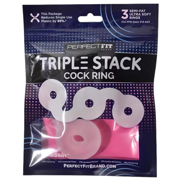 Perfect Fit Triple - penisrengas setti - valkoinen