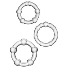   Stay Hard - Monipuolinen Penisrengassarja - 3 kpl (Läpinäkyvä)